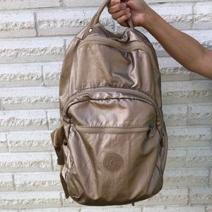 Kipling Seoul Extra Large Backpack Champagne/Gold